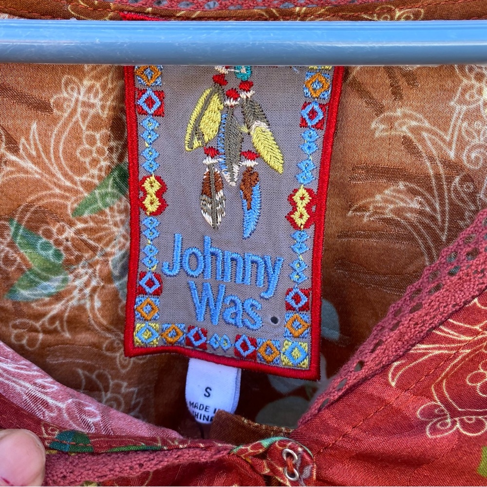 JOHNNY WAS Paisley Button Blouse - Picture 7 of 11